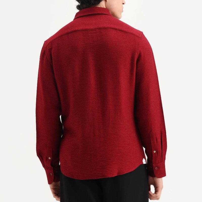 VISCOSE REGULAR FIT SHIRT MULFIR - RED