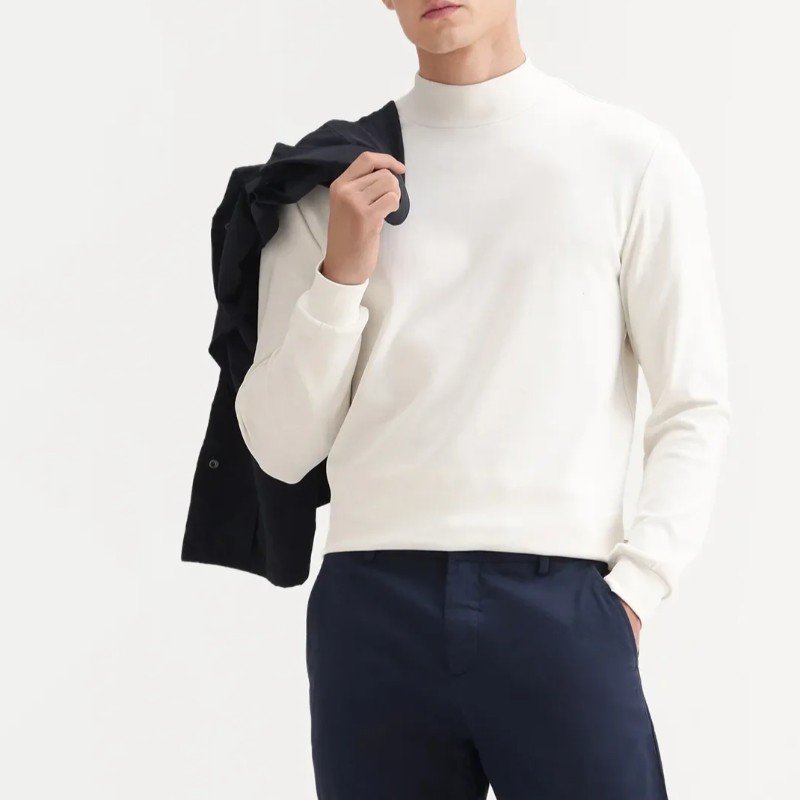 REGULAR FIT PLAIN T-SHIRT MICK - OFF WHITE